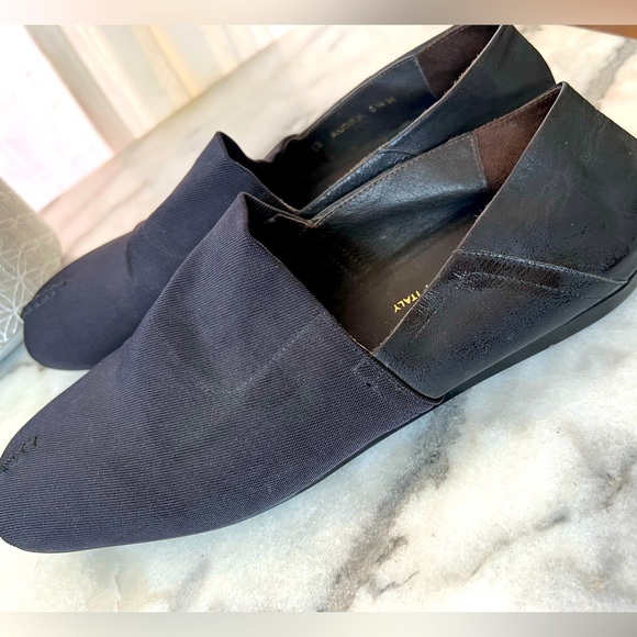 Vintage 90’s Donald J Pilner  black slip on flats. Never worn. 8.5 M - Picture 1 of 11